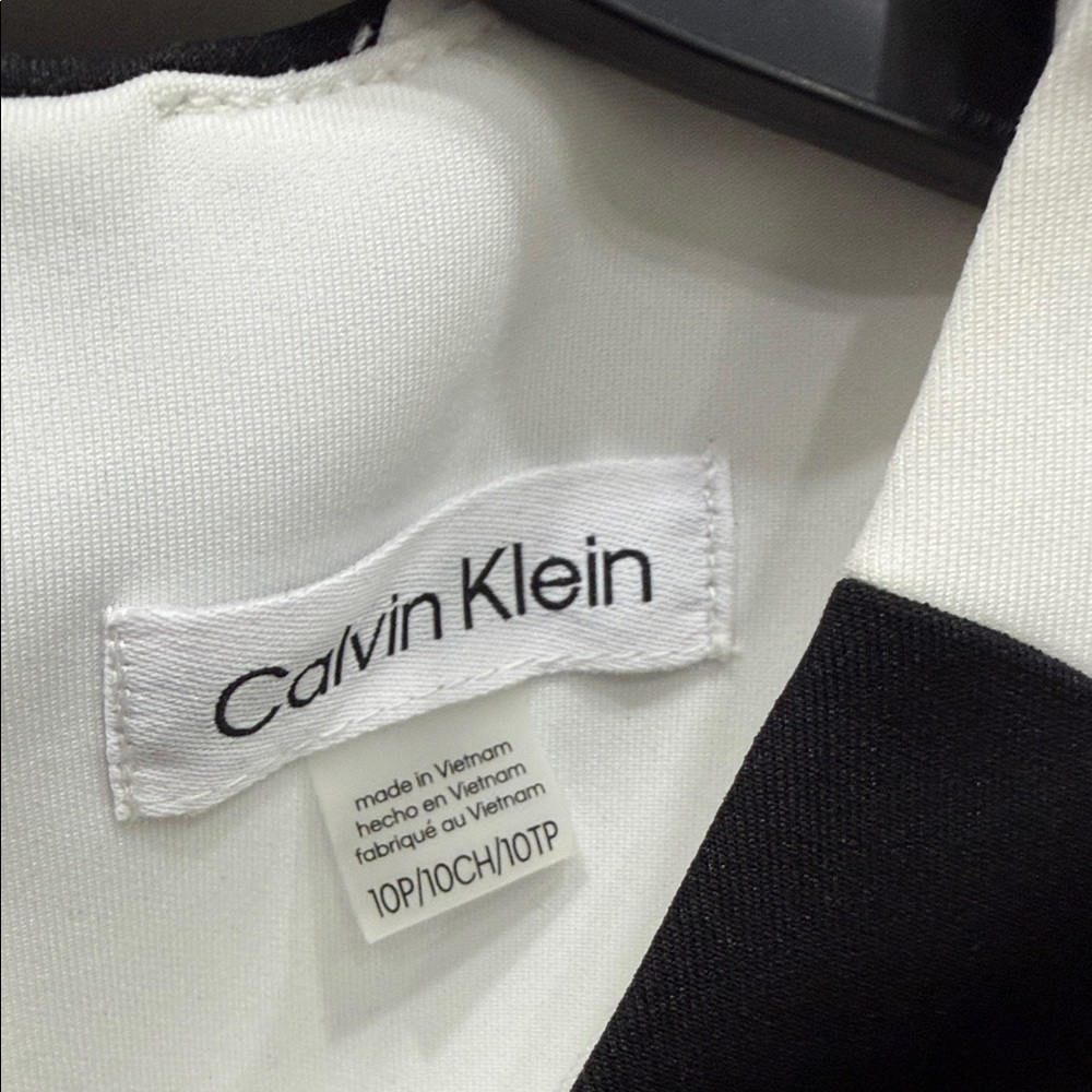 Calvin Klein Black and White Midi Dress - Picture 2 of 7